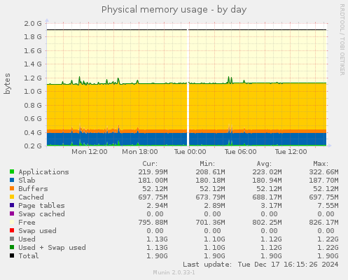 Physical memory usage